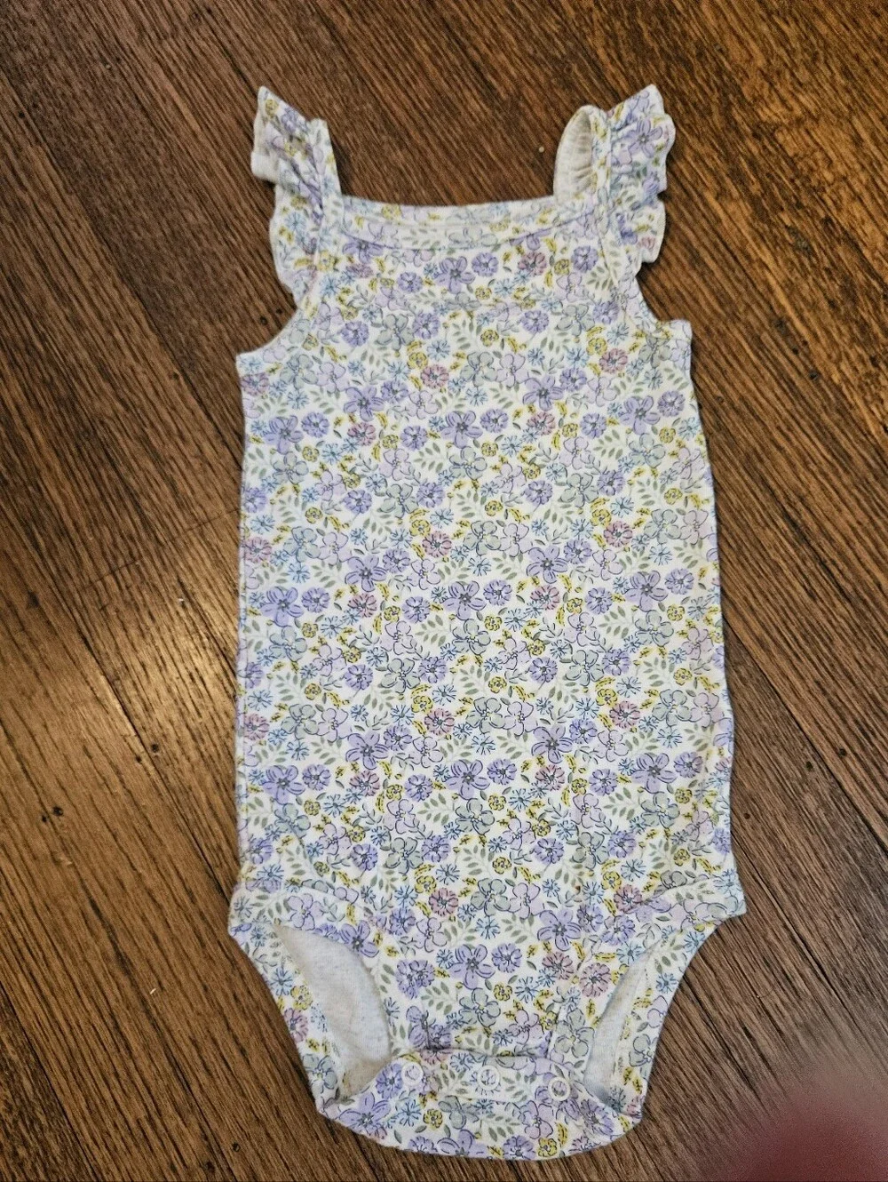 Carter’s 3pc Baby Girl Romper & Bloomer Bundle – Floral + Fruit Mix 24M - Picture 3 of 7